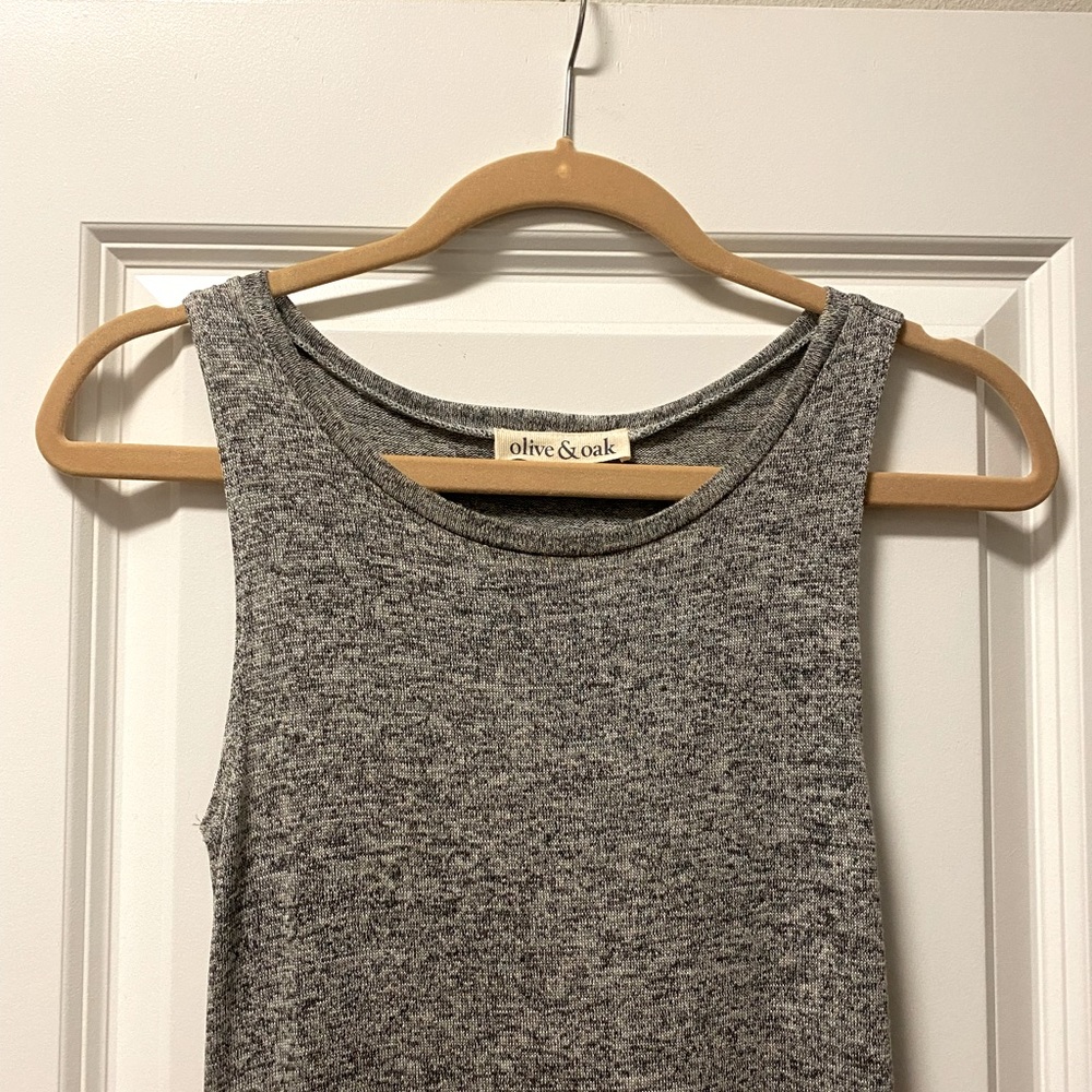 Olive & Oak Heather Grey MIDI Dress SZ S
